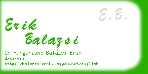erik balazsi business card